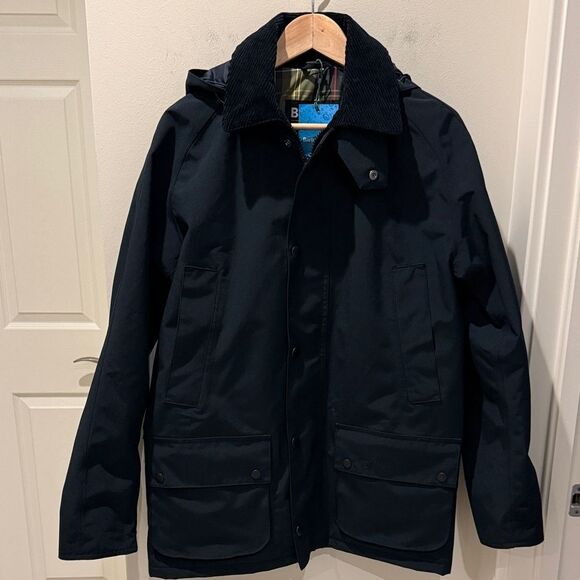 Barbour Ashby Men’s Winter Waterproof Navy Blue Jacket size small - Picture 1 of 14